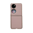 For Huawei P50 Pocket Nano Electroplating Genuine Leather Phone Case(Pink) - Huawei Cases by PMC TechLife | Online Shopping South Africa | PMC TechLife | Buy Now Pay Later Mobicred