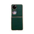 For Huawei P50 Pocket Nano Electroplating Litchi Texture Genuine Leather Phone Case(Green) - Huawei Cases by PMC TechLife | Online Shopping South Africa | PMC TechLife | Buy Now Pay Later Mobicred