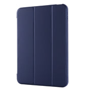 For iPad 10th Gen 10.9 2022 Tri-fold Holder Tablet Leather Case(Dark Blue)