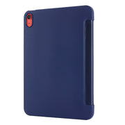 For iPad 10th Gen 10.9 2022 Tri-fold Holder Tablet Leather Case(Dark Blue)