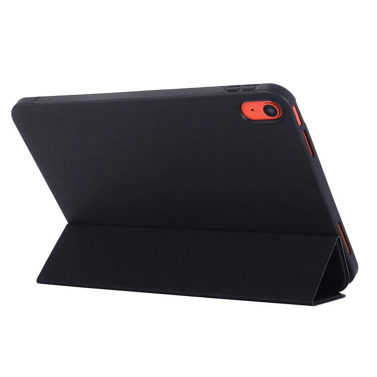 For iPad 2025 / 2022 Tri-fold Holder Tablet Leather Case(Black)