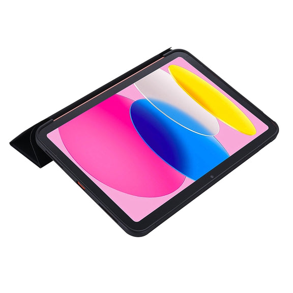 For iPad 2025 / 2022 Tri-fold Holder Tablet Leather Case(Black)