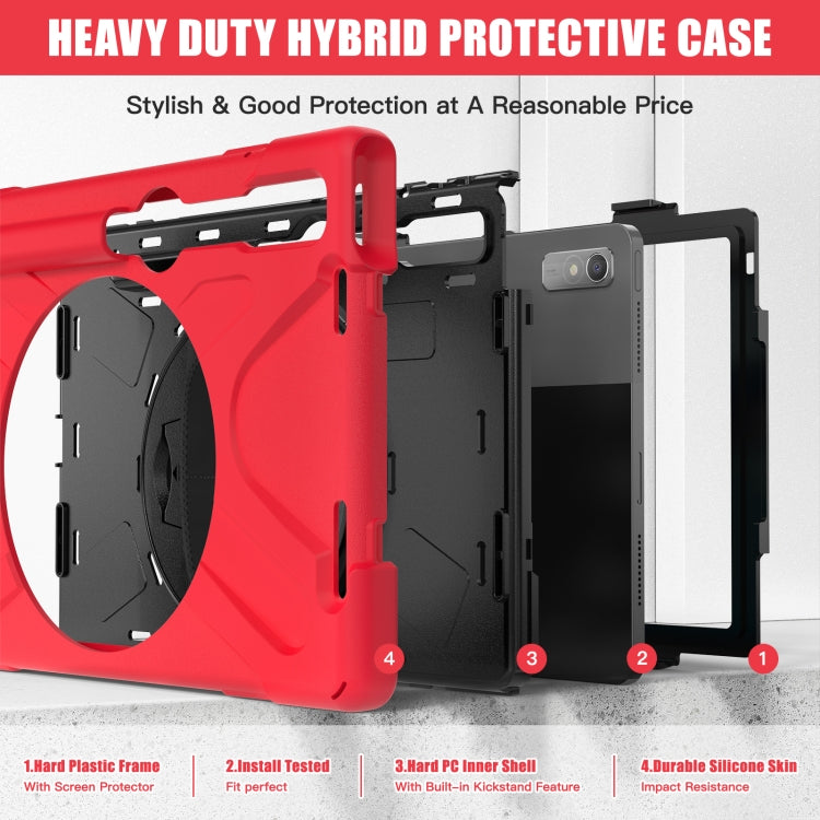 For Lenovo Tab P11 Pro Gen 2 Silicone + PC Protective Tablet Case(Red)