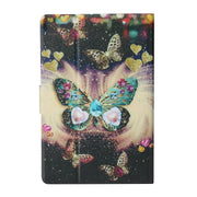For 10 inch Tablet PC Universal Coloured Drawing Pattern Horizontal Flip Leather Case with Holder & Card Slot(Butterflies)