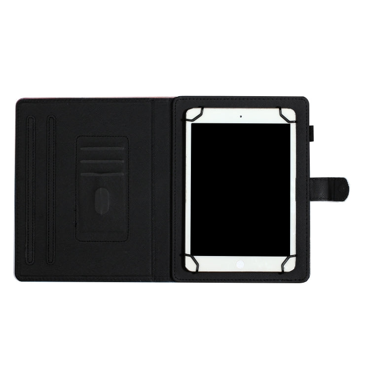 For 10 inch Tablet PC Universal Coloured Drawing Pattern Horizontal Flip Leather Case with Holder & Card Slot(Romantic Tower)