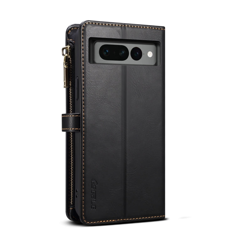 For Google Pixel 7 Pro 5G ESEBLE Star Series Lanyard Zipper Wallet RFID Leather Case(Black)