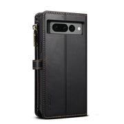 For Google Pixel 7 Pro 5G ESEBLE Star Series Lanyard Zipper Wallet RFID Leather Case(Black)