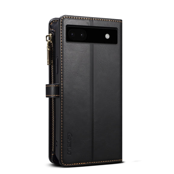 For Google Pixel 6a ESEBLE Star Series Lanyard Zipper Wallet RFID Leather Case(Black)