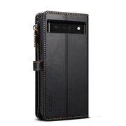 For Google Pixel 6 Pro ESEBLE Star Series Lanyard Zipper Wallet RFID Leather Case(Black)