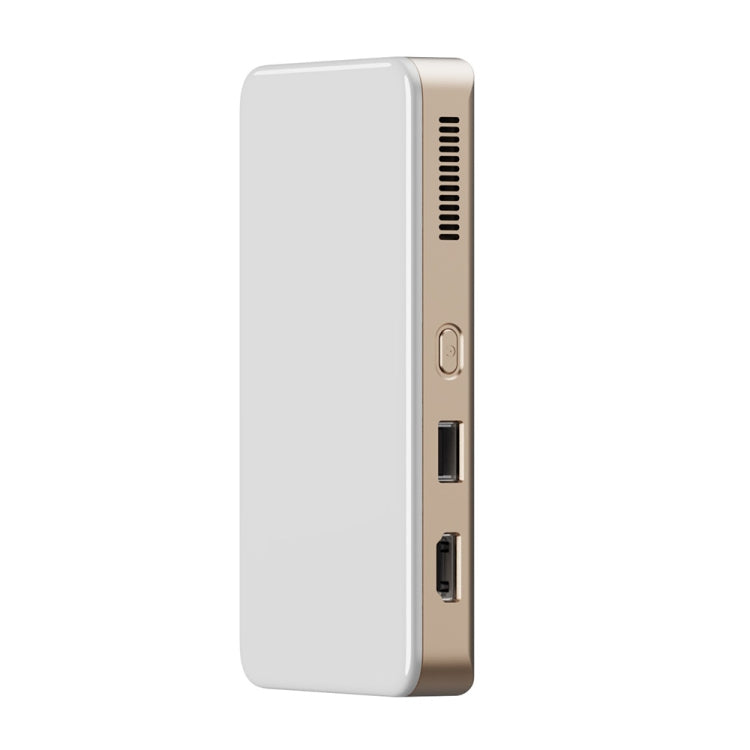 S90 DLP Android 9.0 1GB+8GB 4K Mini WiFi Smart Projector, Power Plug:UK Plug(White)