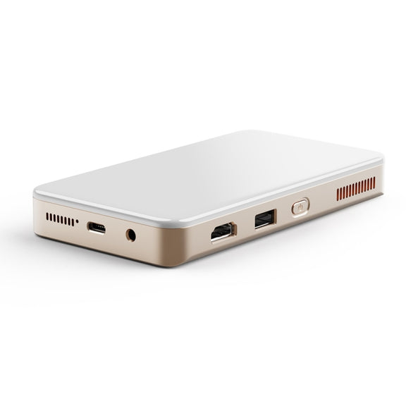 S90 DLP Android 9.0 1GB+8GB 4K Mini WiFi Smart Projector, Power Plug:AU Plug(White)