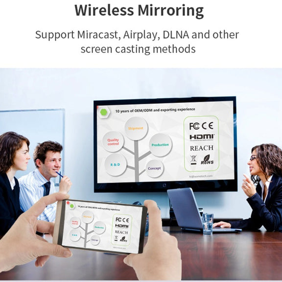 S90 DLP Android 9.0 1GB+8GB 4K Mini WiFi Smart Projector, Power Plug:AU Plug(Black)