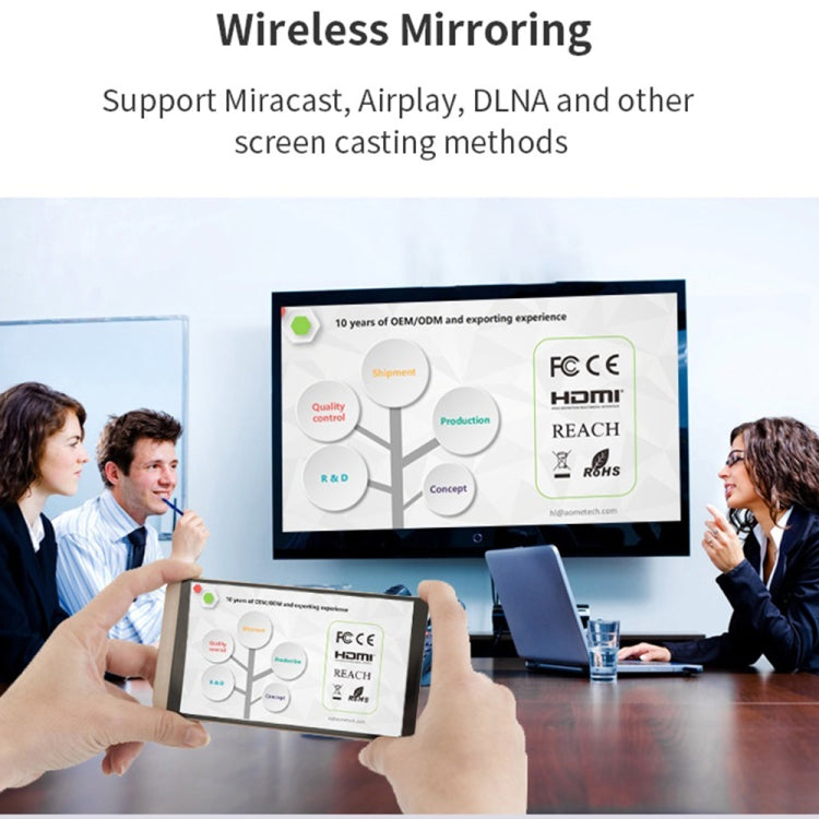 S90 DLP Android 9.0 1GB+8GB 4K Mini WiFi Smart Projector, Power Plug:AU Plug(Black)