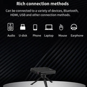 S90 DLP Android 9.0 1GB+8GB 4K Mini WiFi Smart Projector, Power Plug:AU Plug(White)