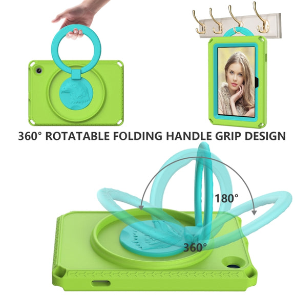 For Amazon Kindle Fire HD7 2022 EVA + PC Shockproof Tablet Case with Water-resistant Frame(Grass Green)