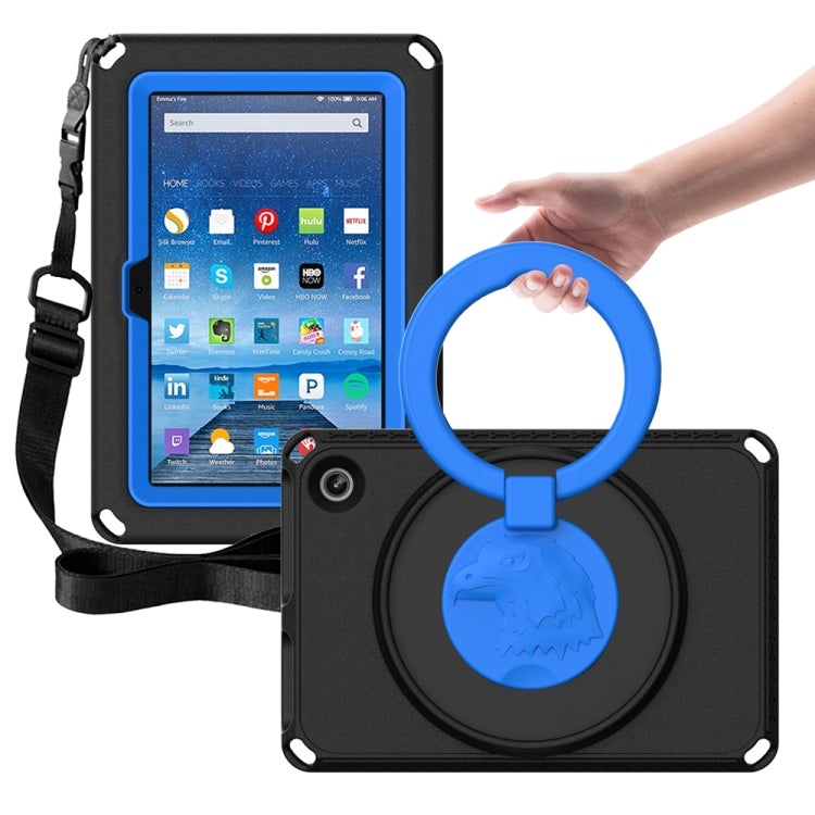 For Amazon Kindle Fire HD7 2022 EVA + PC Shockproof Tablet Case with Water-resistant Frame(Black)