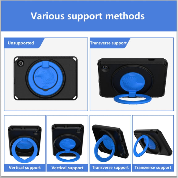 For Amazon Kindle Fire HD7 2022 EVA + PC Shockproof Tablet Case with Water-resistant Frame(Black)
