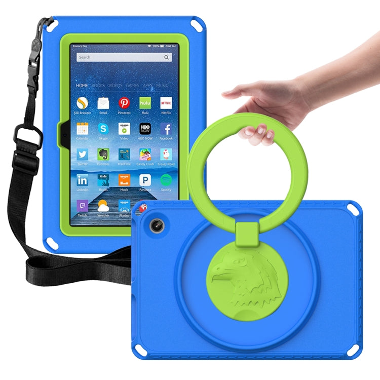 For Amazon Kindle Fire HD7 2022 EVA + PC Shockproof Tablet Case with Water-resistant Frame(Blue)