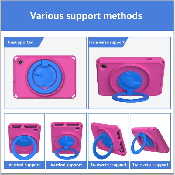 For Amazon Kindle Fire HD7 2022 EVA + PC Shockproof Tablet Case with Water-resistant Frame(Rose Red)