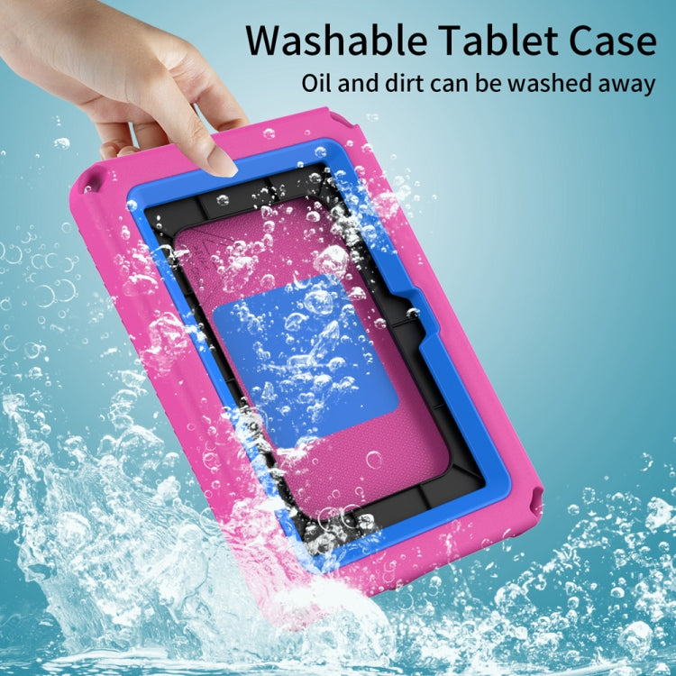 For Amazon Kindle Fire HD7 2022 EVA + PC Shockproof Tablet Case with Water-resistant Frame(Rose Red)