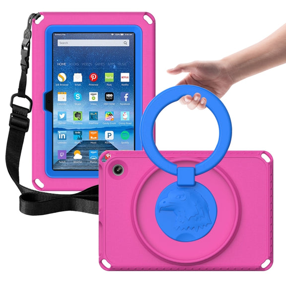 For Amazon Kindle Fire HD7 2022 EVA + PC Shockproof Tablet Case with Water-resistant Frame(Rose Red)