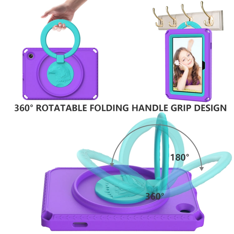 For Amazon Kindle Fire HD7 2022 EVA + PC Shockproof Tablet Case with Water-resistant Frame(Purple)