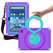 For Amazon Kindle Fire HD7 2022 EVA + PC Shockproof Tablet Case with Water-resistant Frame(Purple)