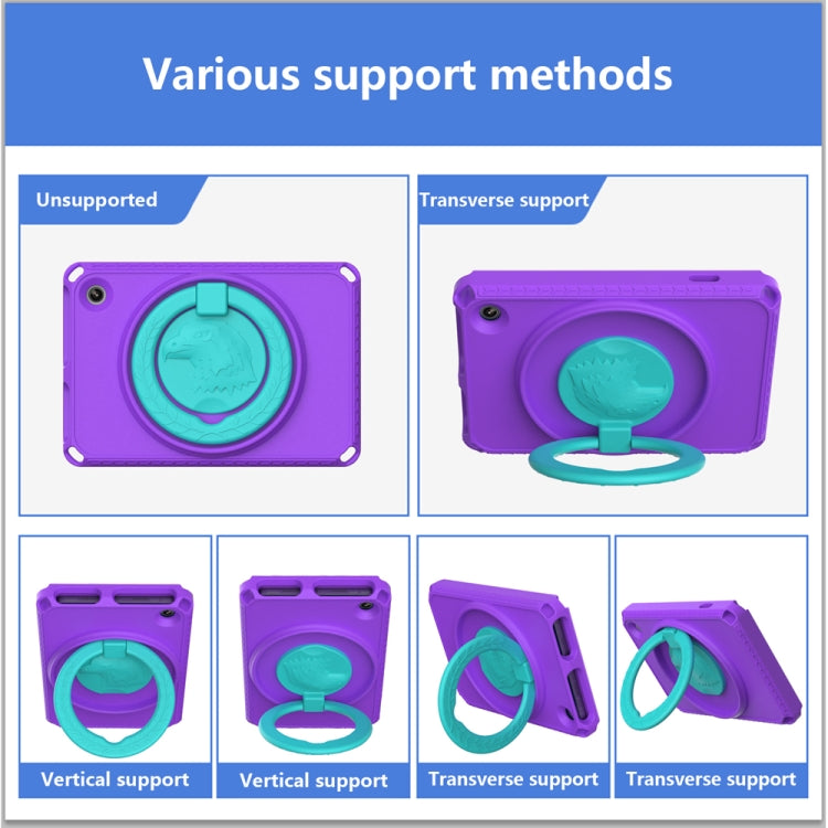 For Amazon Kindle Fire HD7 2022 EVA + PC Shockproof Tablet Case with Water-resistant Frame(Purple)