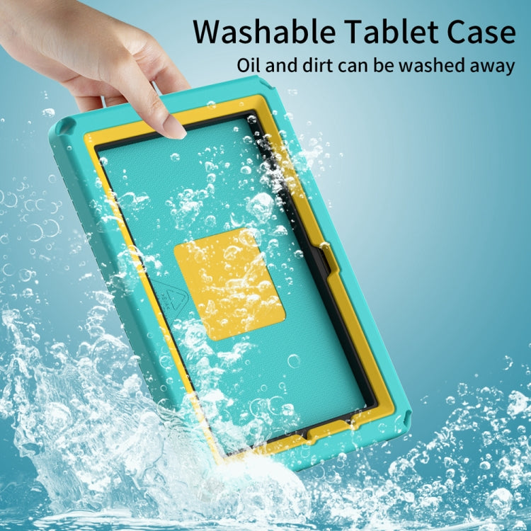 For Amazon Kindle Fire HD10 2021 EVA + PC Shockproof Tablet Case with Water-resistant Frame(Glacier Green)