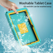 For Amazon Kindle Fire HD10 2021 EVA + PC Shockproof Tablet Case with Water-resistant Frame(Glacier Green)