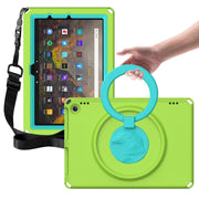 For Amazon Kindle Fire HD10 2021 EVA + PC Shockproof Tablet Case with Water-resistant Frame(Grass Green)