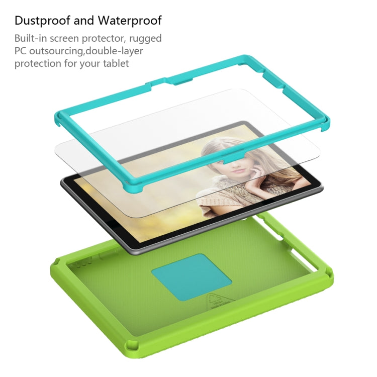 For Amazon Kindle Fire HD10 2021 EVA + PC Shockproof Tablet Case with Water-resistant Frame(Grass Green)
