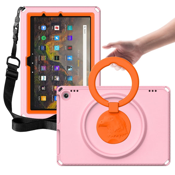For Amazon Kindle Fire HD10 2021 EVA + PC Shockproof Tablet Case with Water-resistant Frame(Pink)