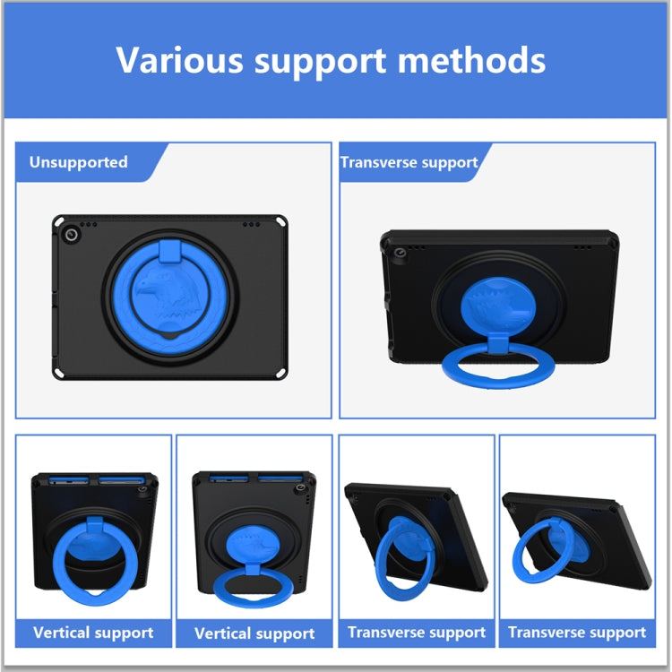 For Amazon Kindle Fire HD10 2021 EVA + PC Shockproof Tablet Case with Water-resistant Frame(Black)