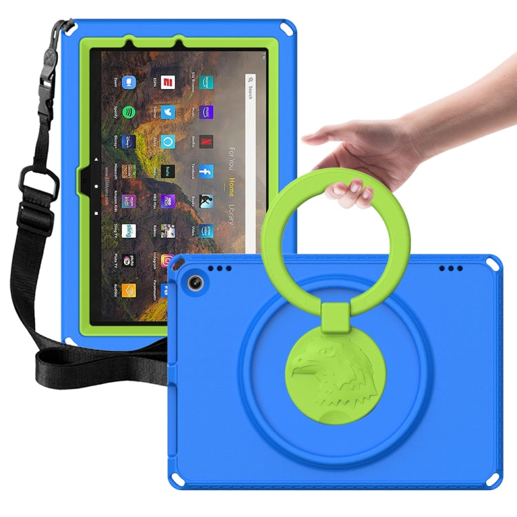 For Amazon Kindle Fire HD10 2021 EVA + PC Shockproof Tablet Case with Water-resistant Frame(Blue)