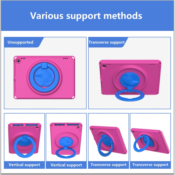 For Amazon Kindle Fire HD10 2021 EVA + PC Shockproof Tablet Case with Water-resistant Frame(Rose Red)