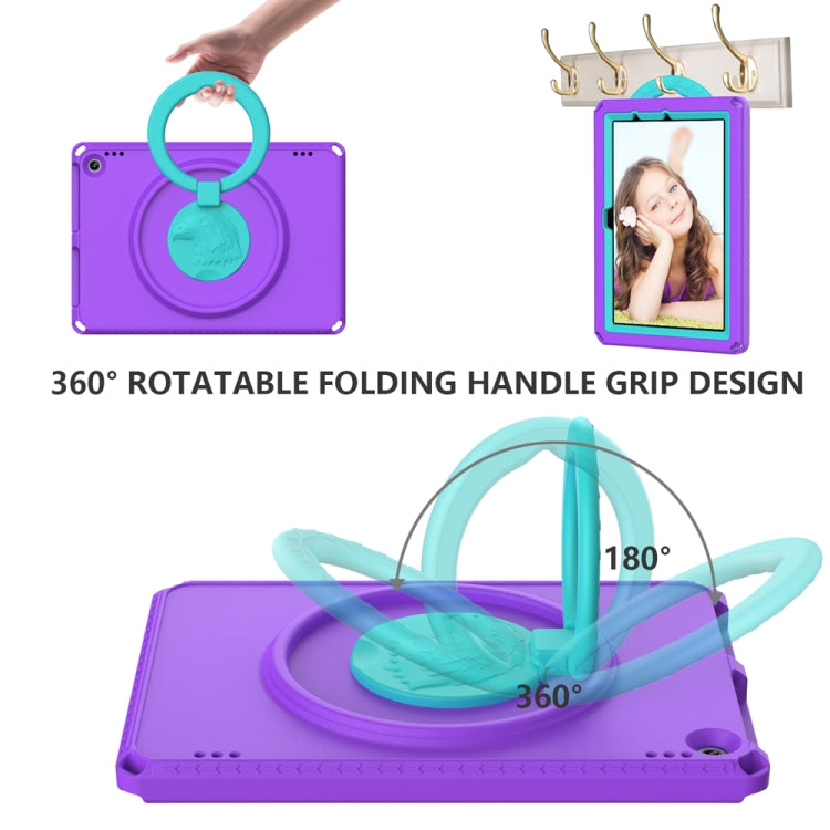 For Amazon Kindle Fire HD10 2021 EVA + PC Shockproof Tablet Case with Water-resistant Frame(Purple)