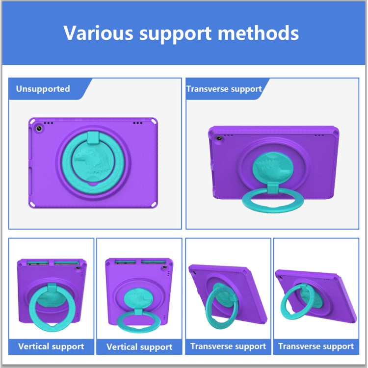 For Amazon Kindle Fire HD10 2021 EVA + PC Shockproof Tablet Case with Water-resistant Frame(Purple)