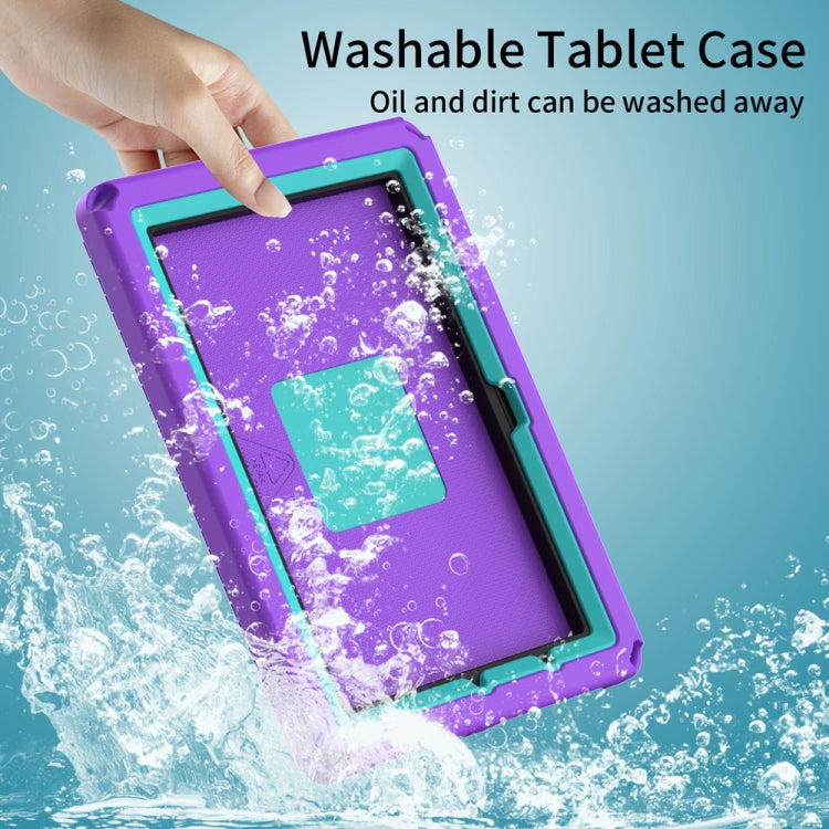 For Amazon Kindle Fire HD10 2021 EVA + PC Shockproof Tablet Case with Water-resistant Frame(Purple)