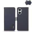 For Huawei nova 10 SE KHAZNEH Side-Magnetic Litchi Genuine Leather RFID Phone Case(Blue) - Huawei Cases by PMC TechLife | Online Shopping South Africa | PMC TechLife | Buy Now Pay Later Mobicred