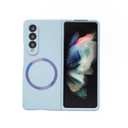 For Samsung Galaxy Z Fold4 Skin Feel MagSafe Magnetic Phone Case(Blue)