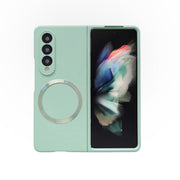 For Samsung Galaxy Z Fold4 Skin Feel MagSafe Magnetic Phone Case(Mint Green)