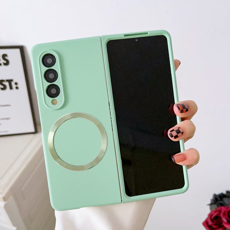 For Samsung Galaxy Z Fold4 Skin Feel MagSafe Magnetic Phone Case(Mint Green)