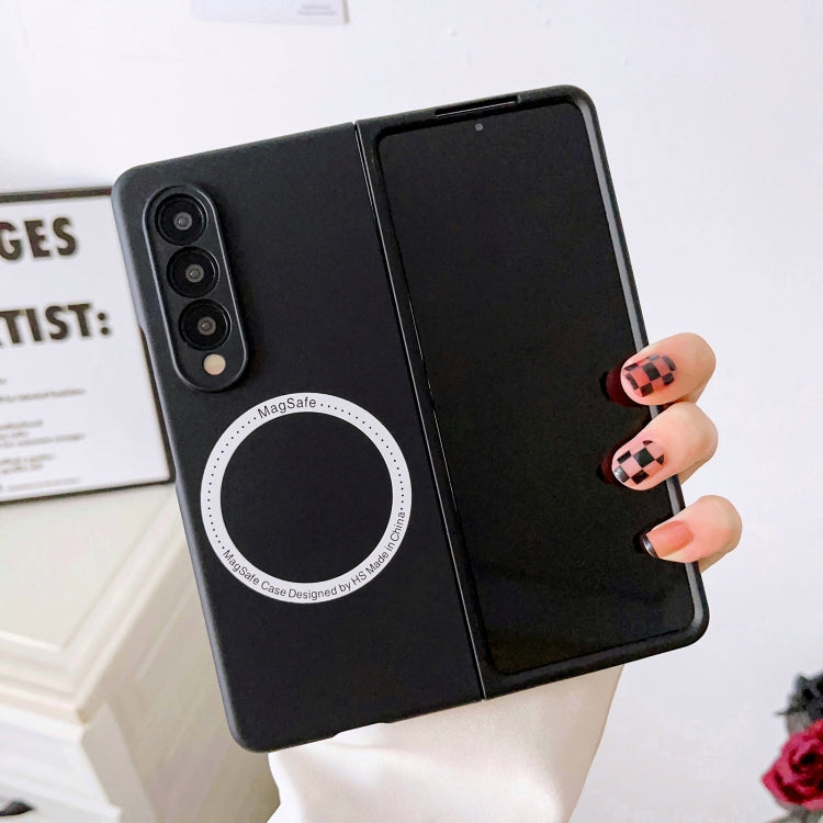 For Samsung Galaxy Z Fold4 Skin Feel MagSafe Magnetic Phone Case(Black)