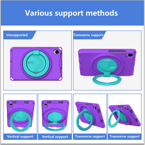 For Lenovo Tab M8 TB-8505 EVA + PC Shockproof Tablet Case without Water-resistant Frame(Purple)