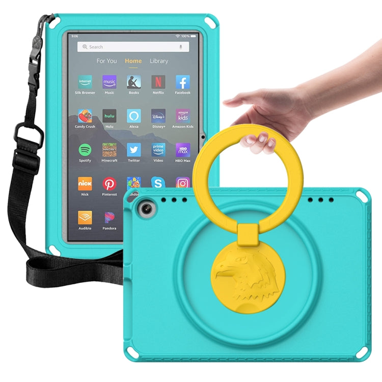 For Amazon Fire HD 8 2020 / HD 8 Plus 2022 EVA + PC Shockproof Tablet Case without Water-resistant Frame(Glacier Green)