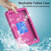 For Amazon Fire HD 8 2020 / HD 8 Plus 2022 EVA + PC Shockproof Tablet Case without Water-resistant Frame(Rose Red)