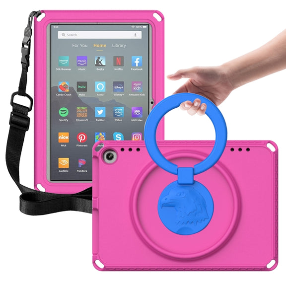 For Amazon Fire HD 8 2020 / HD 8 Plus 2022 EVA + PC Shockproof Tablet Case without Water-resistant Frame(Rose Red)