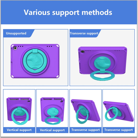 For Amazon Fire HD 8 2020 / HD 8 Plus 2022 EVA + PC Shockproof Tablet Case without Water-resistant Frame(Purple)