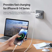 DUZZONA T6 PD 25W USB-C/Type-C Single Port Travel Charger,EU Plug(White)